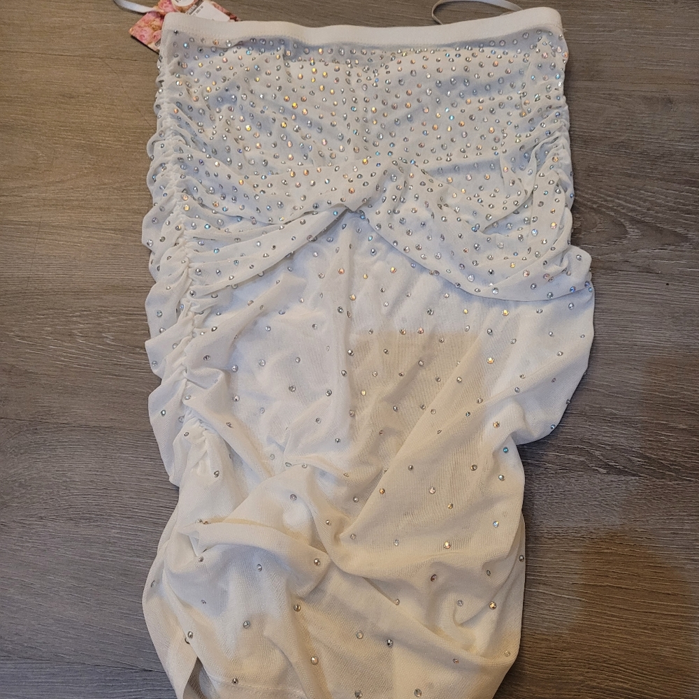 Crystal Rouched Tube Top - Picture 2 of 2